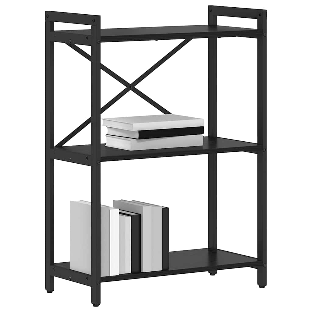 Bookshelf 60 x 30 x 85 cm Engineered Wood Black Oak