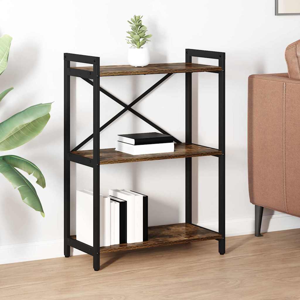 Bookshelf 60 x 30 x 85 cm Engineered Wood Smoked Oak