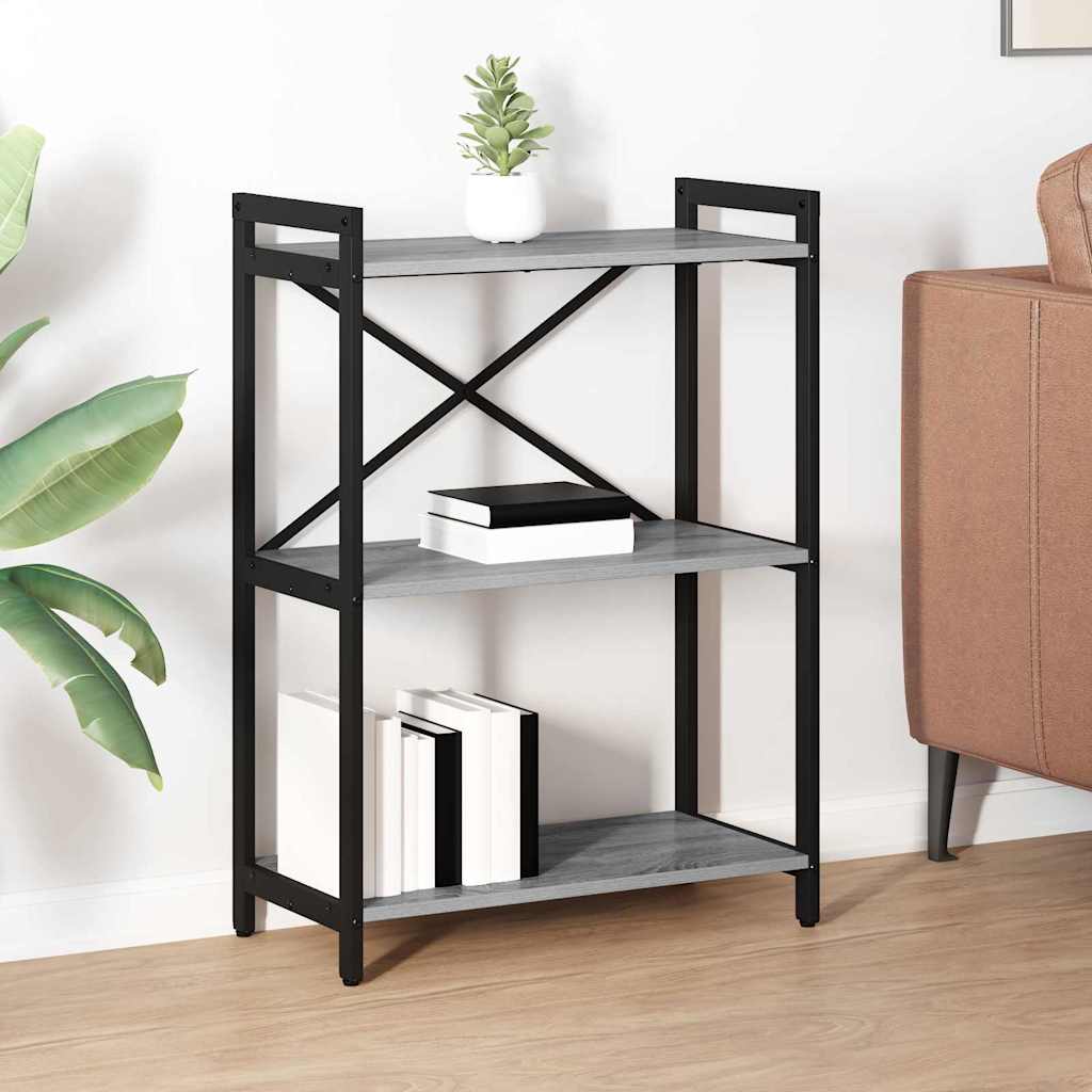 Bookshelf 60 x 30 x 85 cm Engineered Wood Grey sonoma