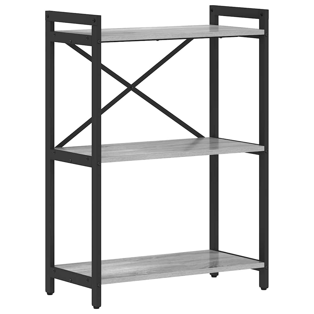 Bookshelf 60 x 30 x 85 cm Engineered Wood Grey sonoma