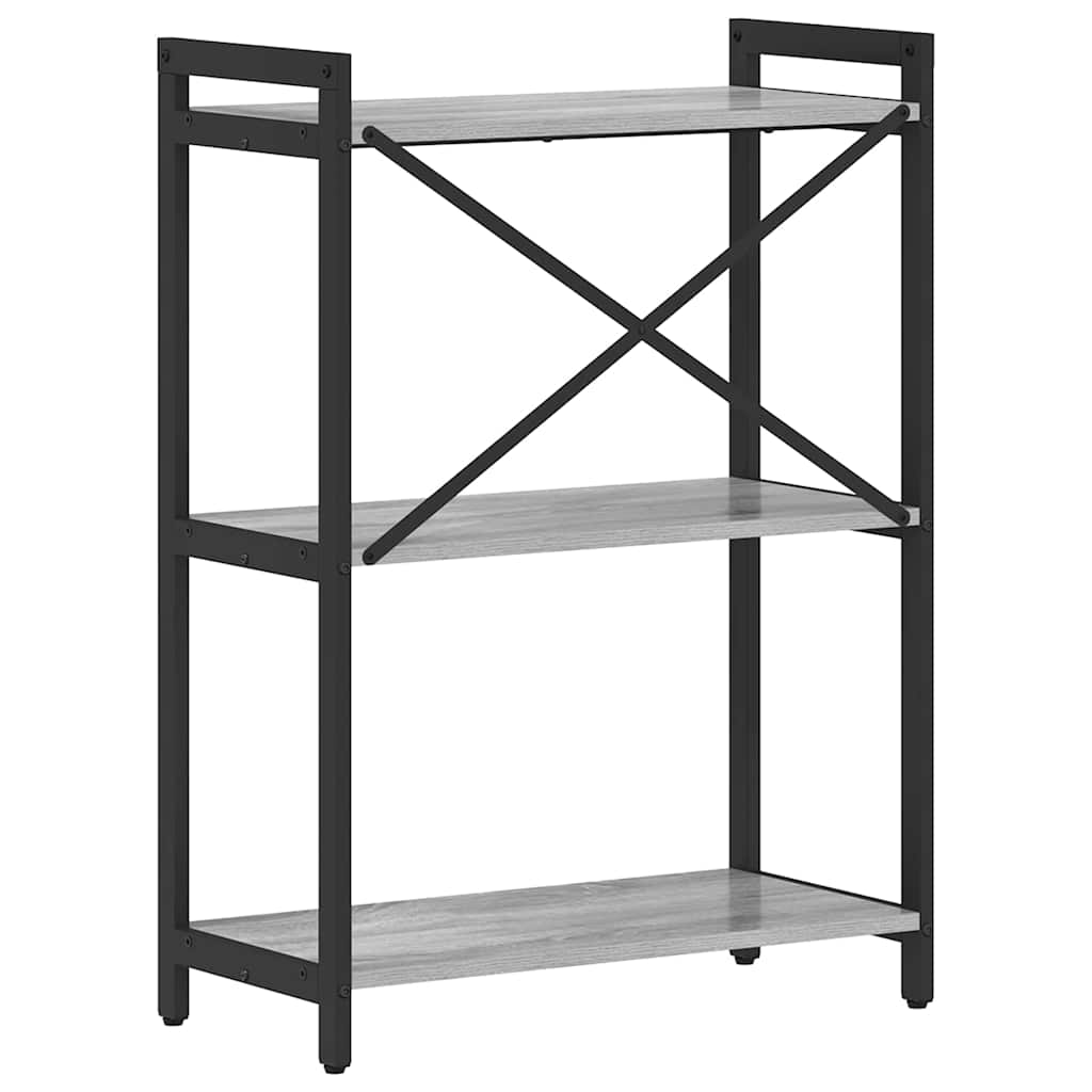 Bookshelf 60 x 30 x 85 cm Engineered Wood Grey sonoma
