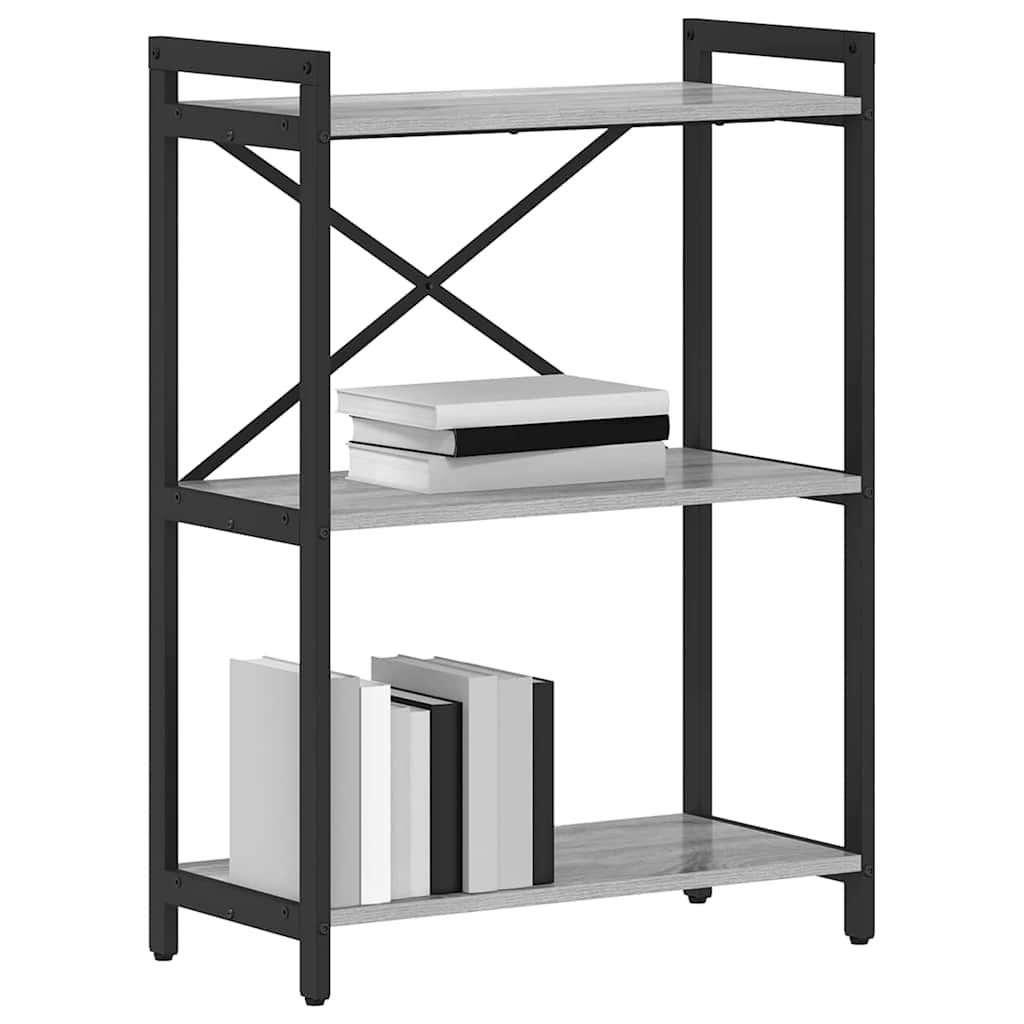 Bookshelf 60 x 30 x 85 cm Engineered Wood Grey sonoma