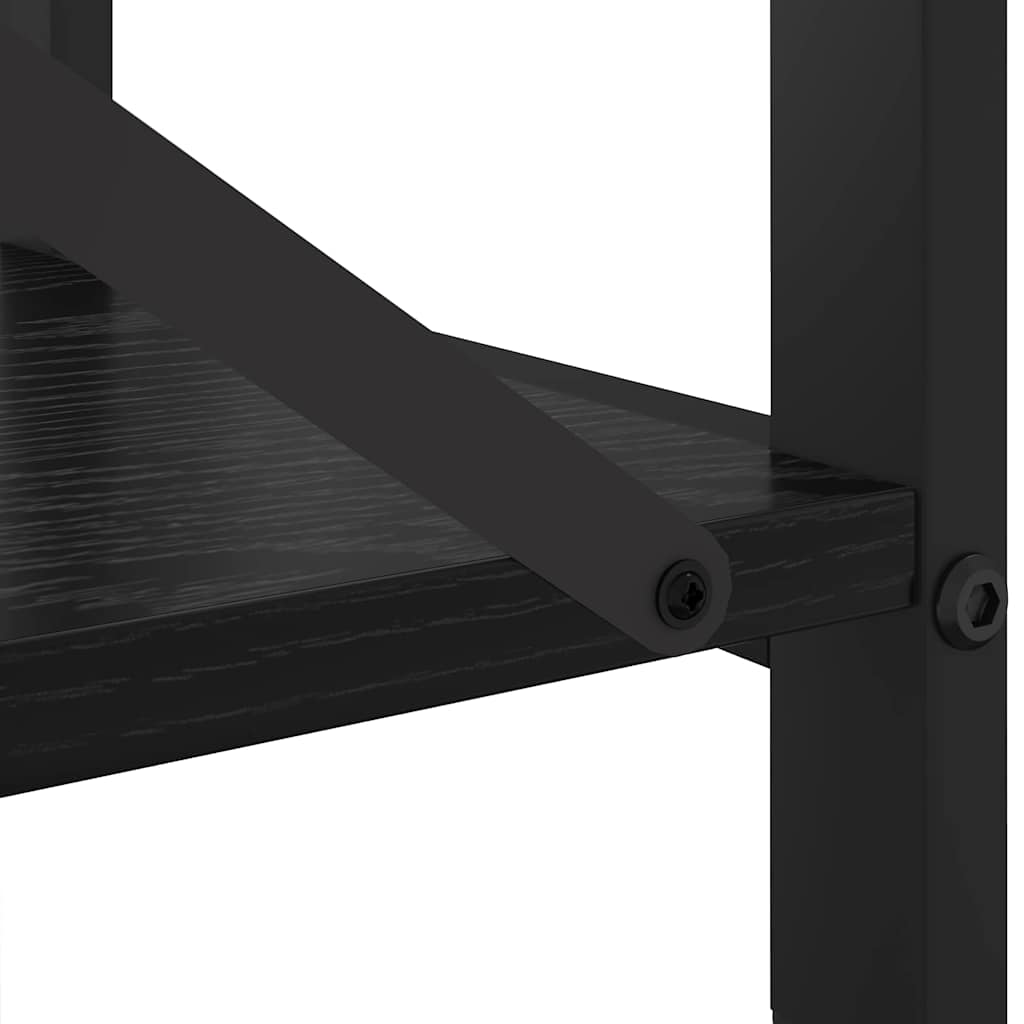 Bookshelf 60 x 30 x 50 cm Engineered Wood Black Oak