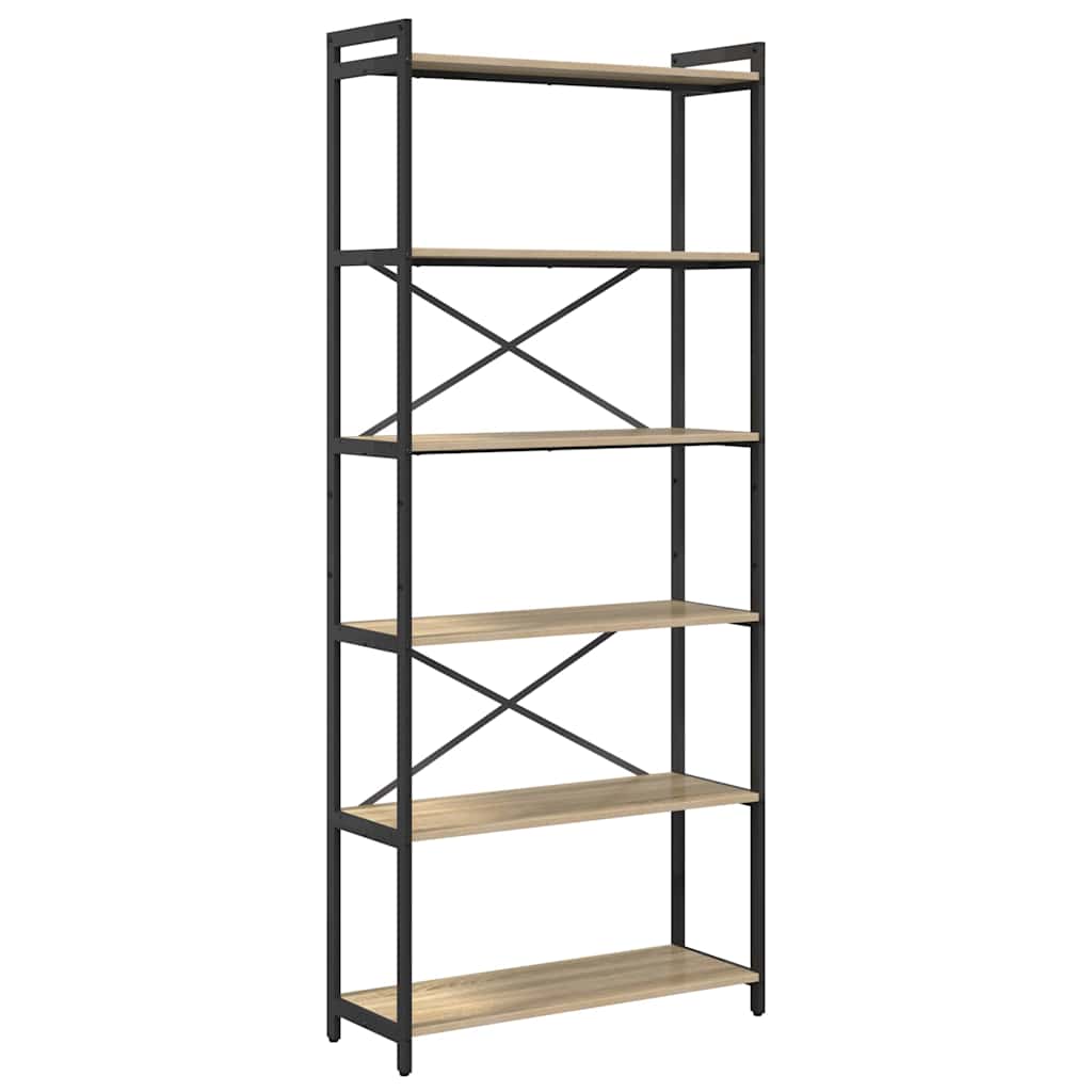 Bookshelf Sonoma Oak 80 x 30 x 189.5 cm Engineered Wood