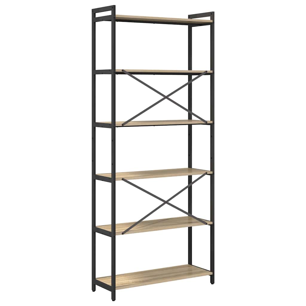 Bookshelf Sonoma Oak 80 x 30 x 189.5 cm Engineered Wood