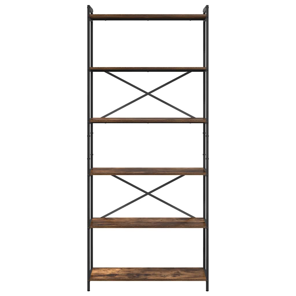 Bookshelf Smoked Oak 80 x 30 x 189.5 cm Engineered Wood