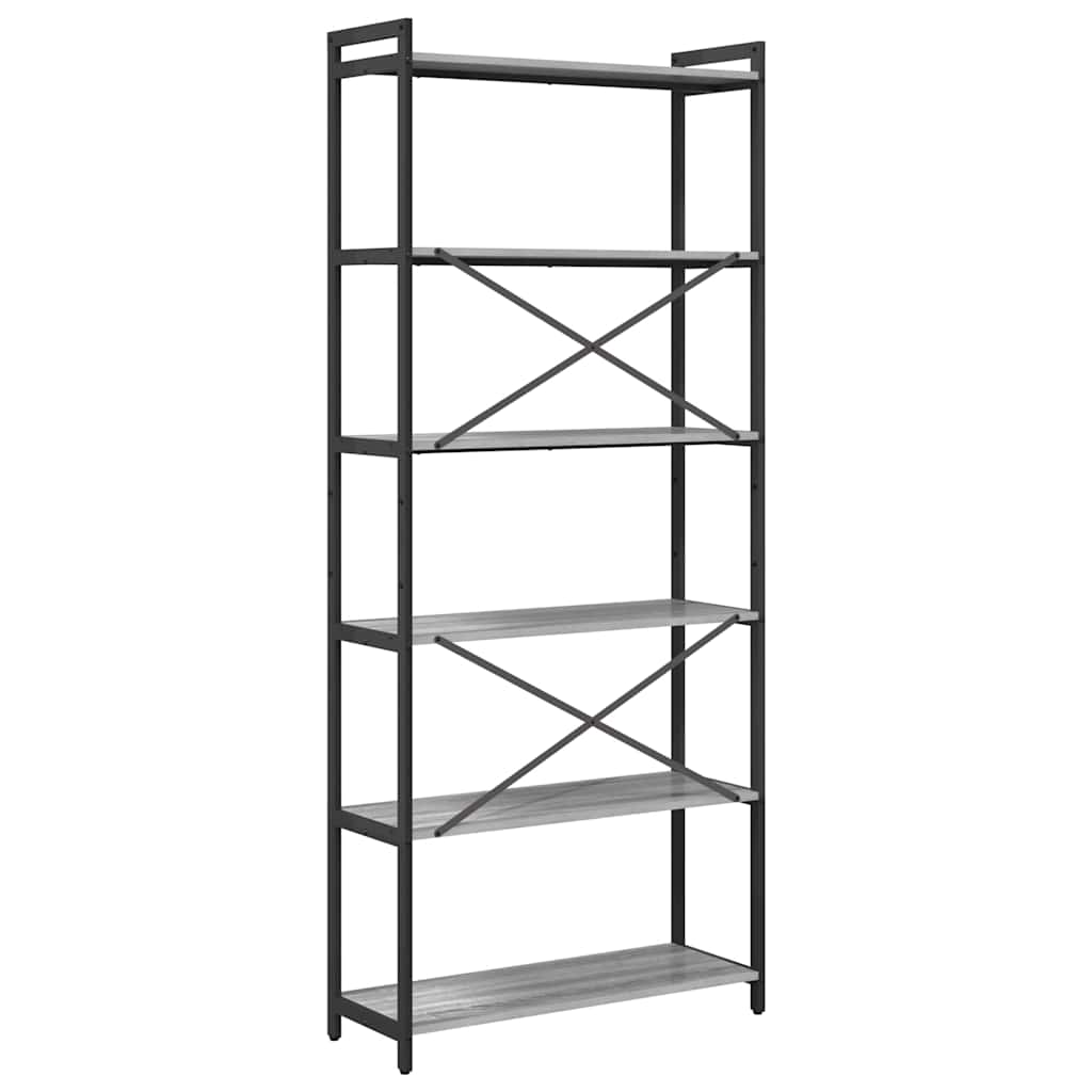 Bookshelf Grey sonoma 80 x 30 x 189.5 cm Engineered Wood