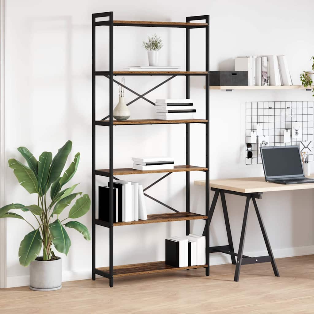 Bookshelf Old wood 80 x 30 x 189.5 cm Engineered Wood