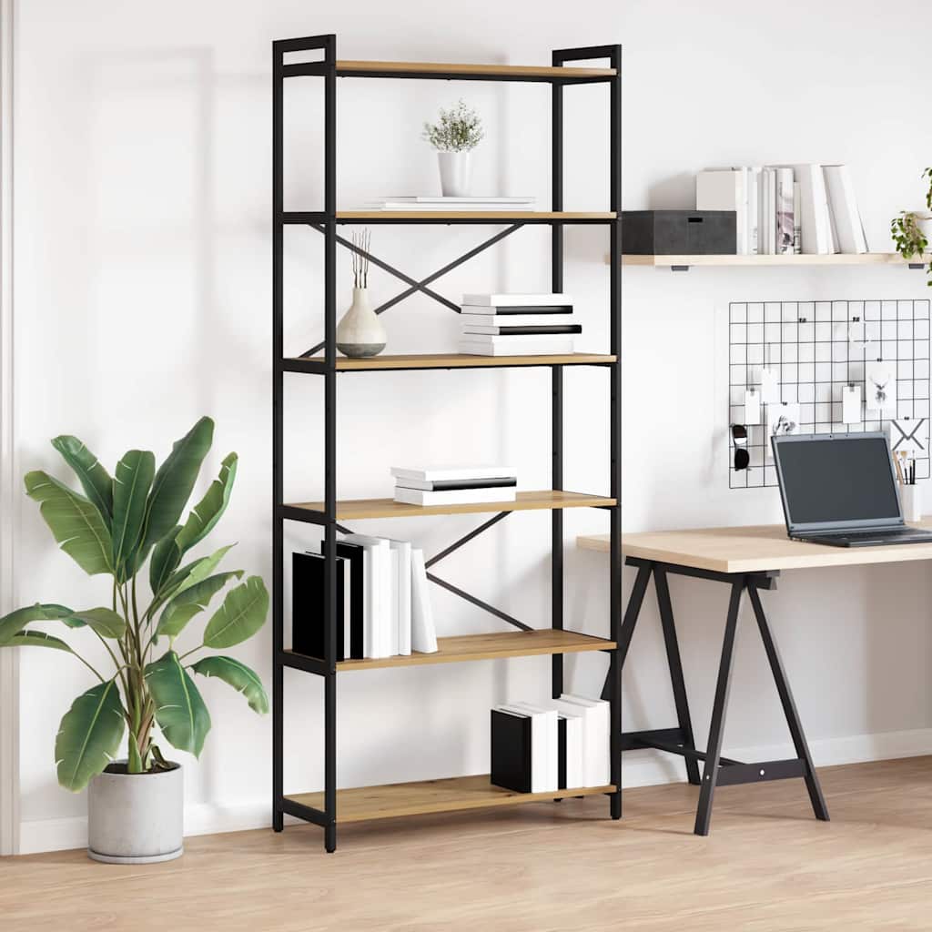 Bookshelf Artisan Oak 80 x 30 x 189.5 cm Engineered Wood