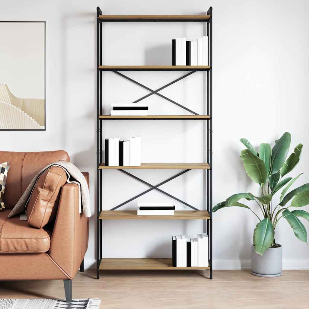 Bookshelf Artisan Oak 80 x 30 x 189.5 cm Engineered Wood