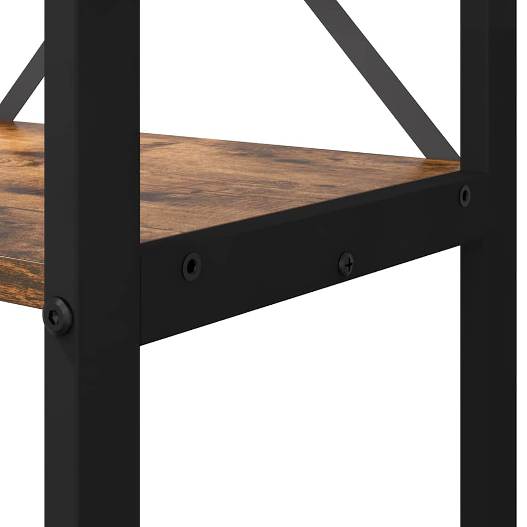 Bookshelf Smoked Oak 80 x 30 x 155 cm Engineered Wood