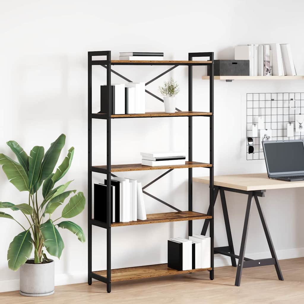 Bookshelf Old wood 80 x 30 x 155 cm Engineered Wood