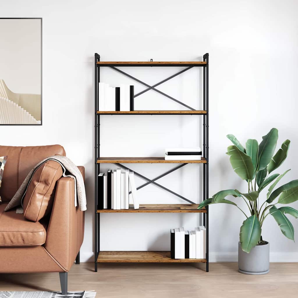 Bookshelf Old wood 80 x 30 x 155 cm Engineered Wood