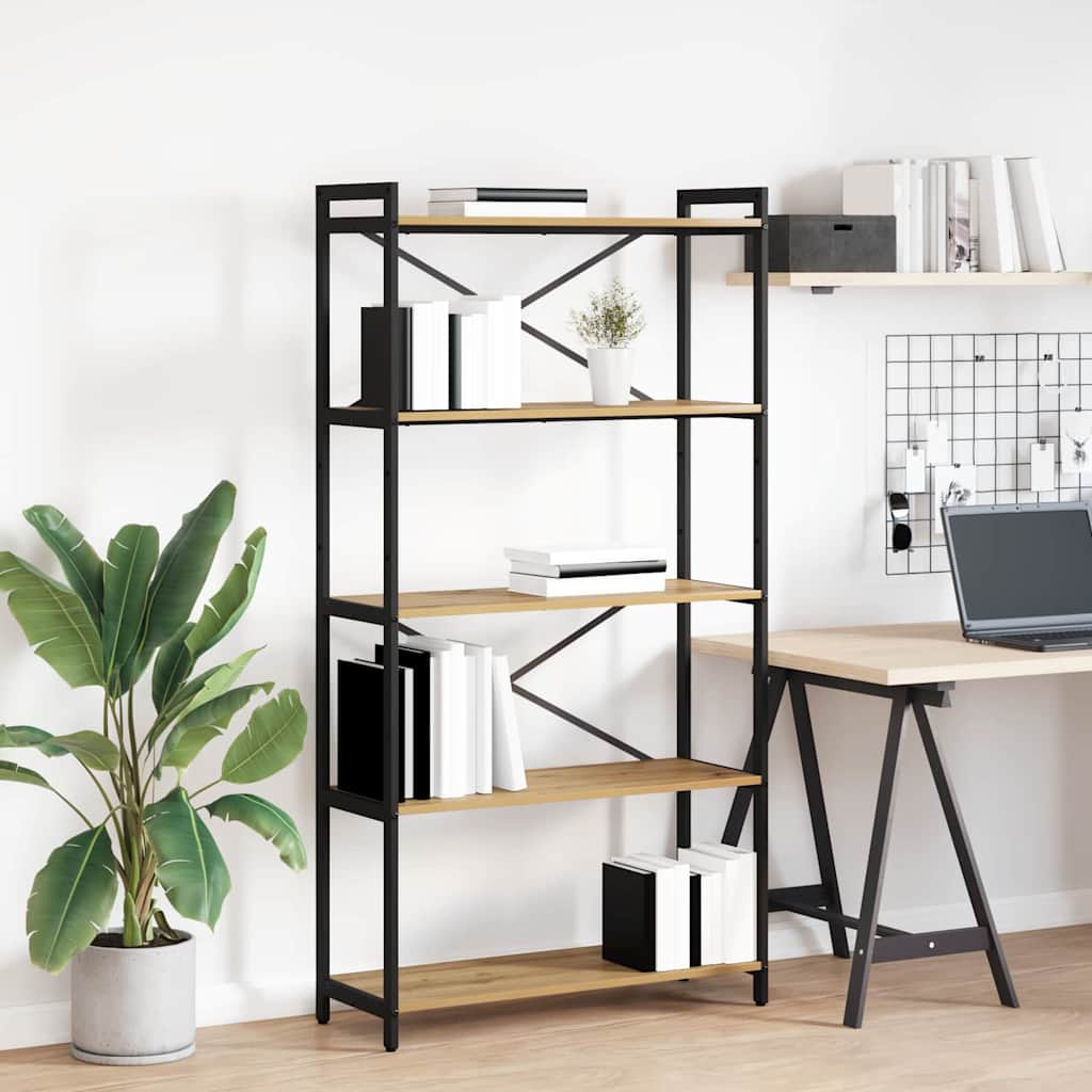 Bookshelf 80 x 30 x 155 cm Engineered Wood Artisan Oak