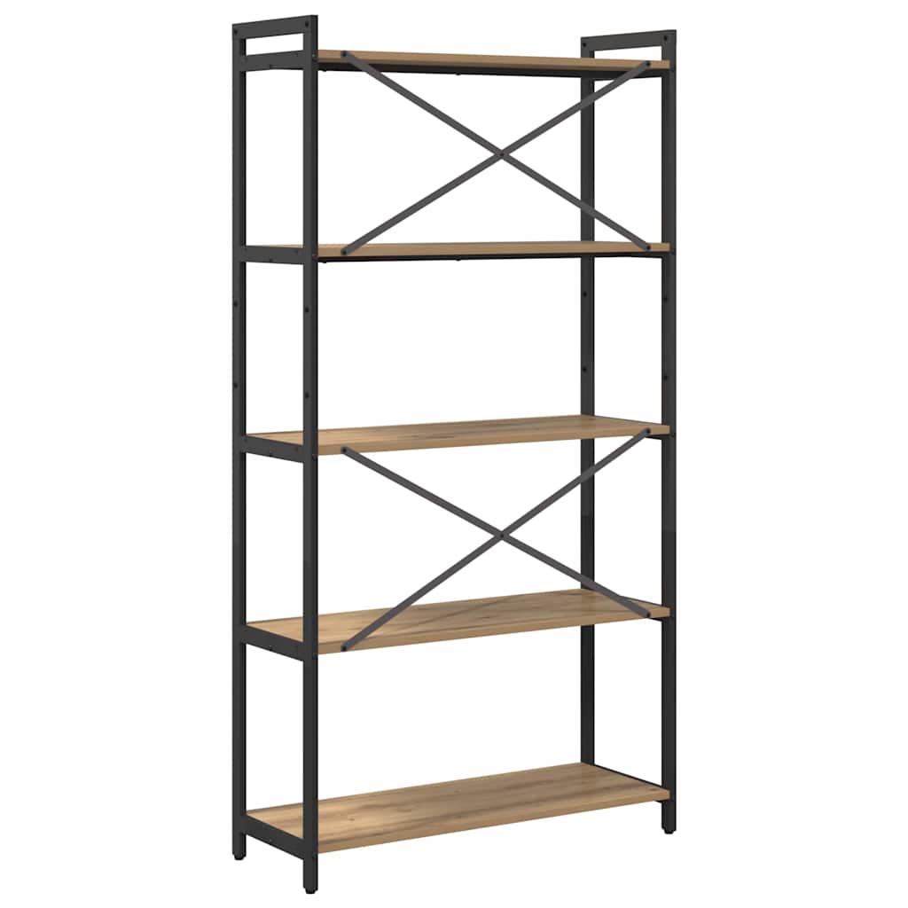 Bookshelf 80 x 30 x 155 cm Engineered Wood Artisan Oak