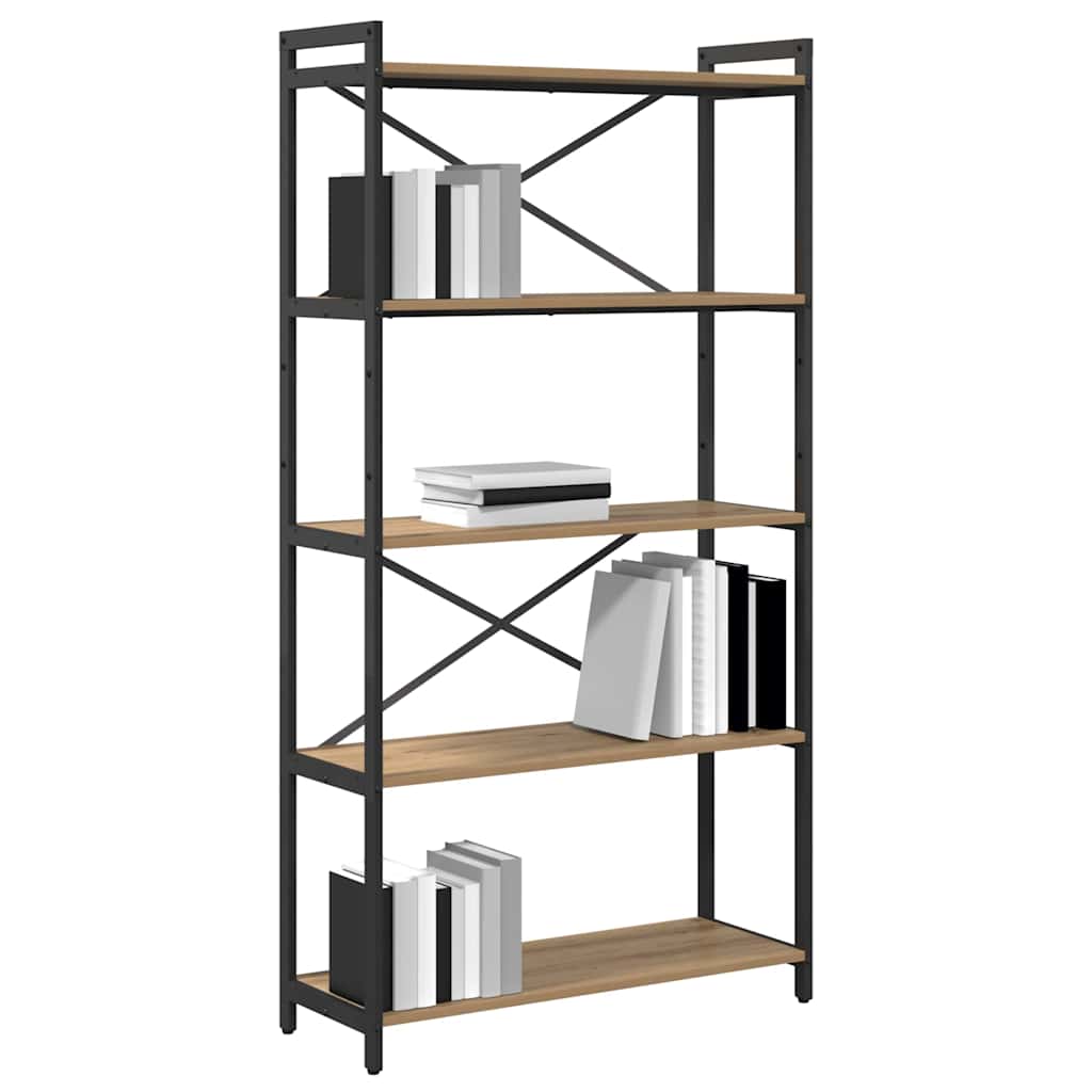 Bookshelf 80 x 30 x 155 cm Engineered Wood Artisan Oak