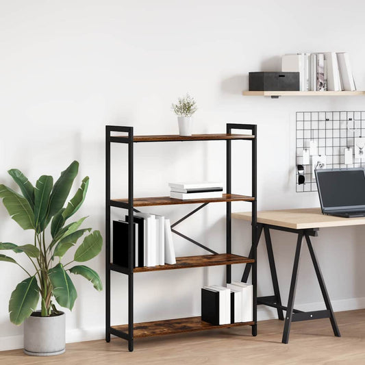 Bookshelf Smoked Oak 80 x 30 x 120 cm Engineered Wood
