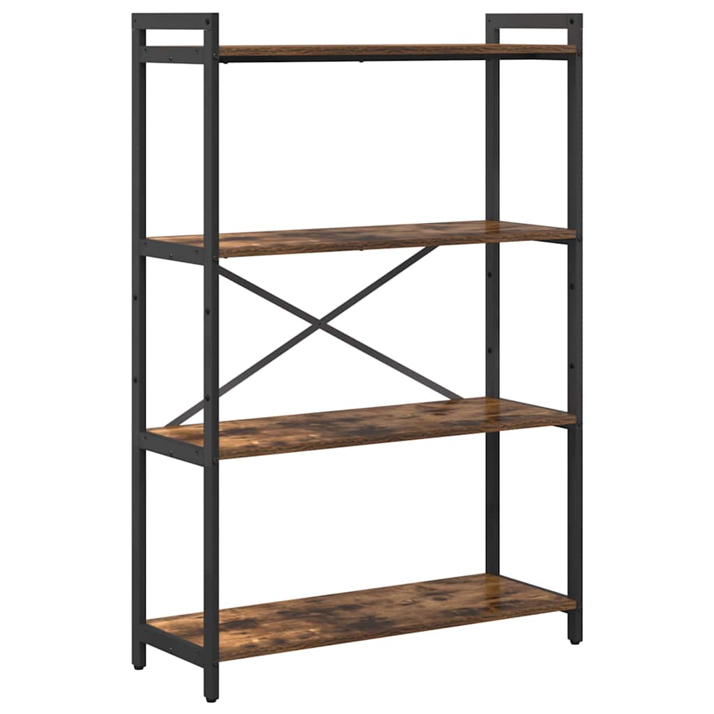 Bookshelf Smoked Oak 80 x 30 x 120 cm Engineered Wood