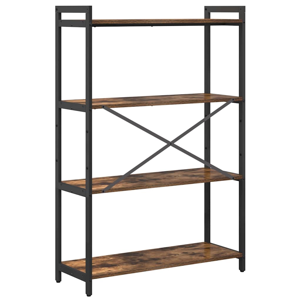 Bookshelf Smoked Oak 80 x 30 x 120 cm Engineered Wood