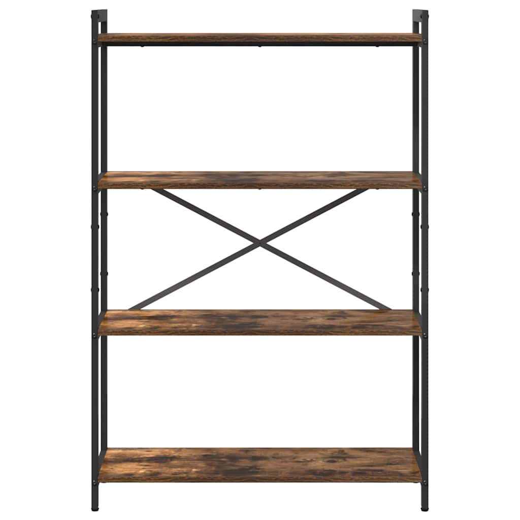 Bookshelf Smoked Oak 80 x 30 x 120 cm Engineered Wood