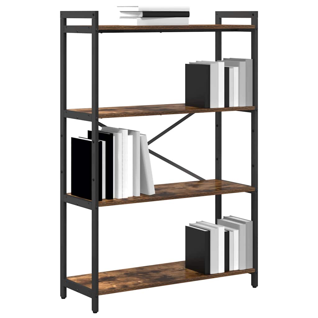 Bookshelf Smoked Oak 80 x 30 x 120 cm Engineered Wood