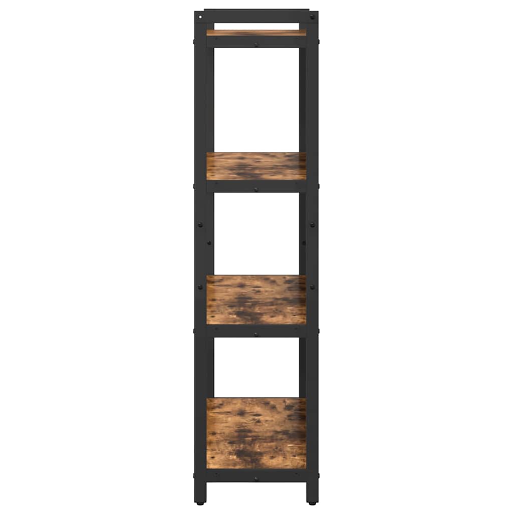 Bookshelf Smoked Oak 80 x 30 x 120 cm Engineered Wood