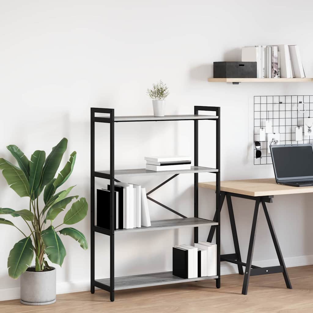 Bookshelf Grey sonoma 80 x 30 x 120 cm Engineered Wood