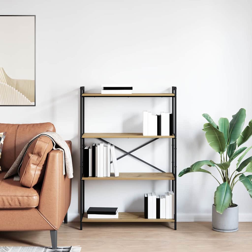 Bookshelf 80 x 30 x 120 cm Engineered Wood Artisan Oak