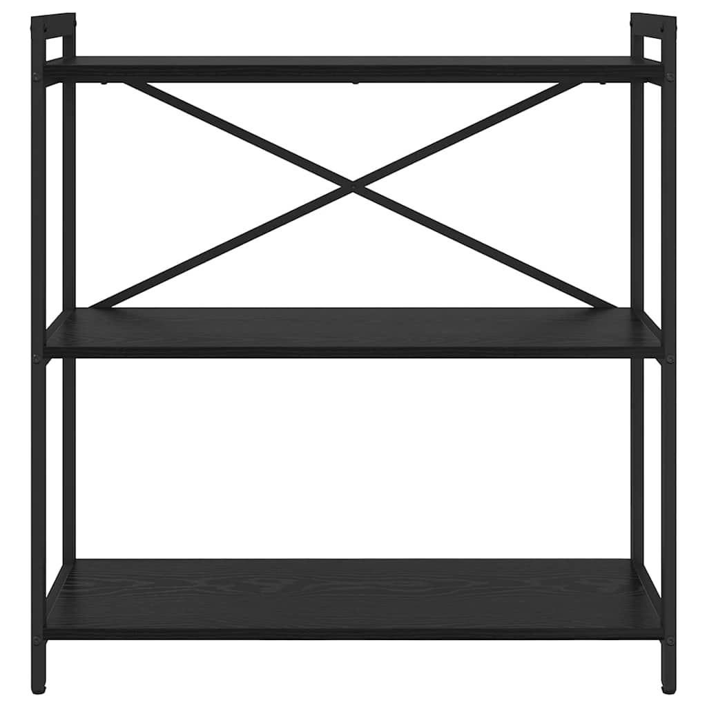 Bookshelf Black Oak 80 x 30 x 85 cm Engineered Wood