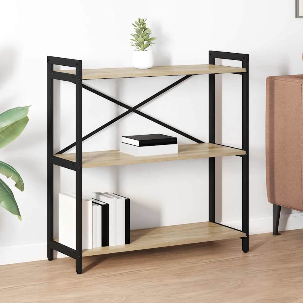 Bookshelf 80 x 30 x 85 cm Engineered Wood Sonoma Oak