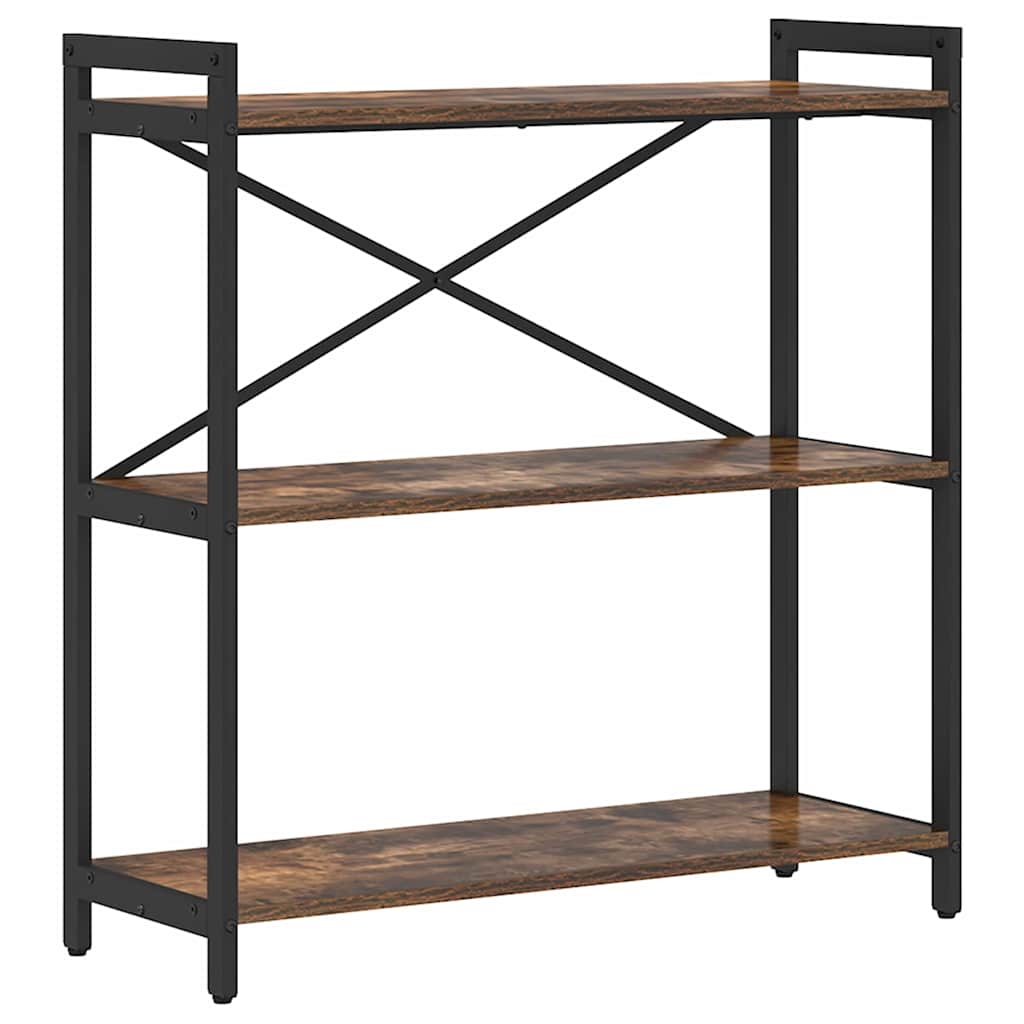 Bookshelf Smoked Oak 80 x 30 x 85 cm Engineered Wood