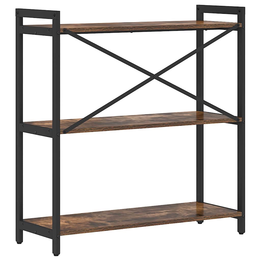 Bookshelf Smoked Oak 80 x 30 x 85 cm Engineered Wood