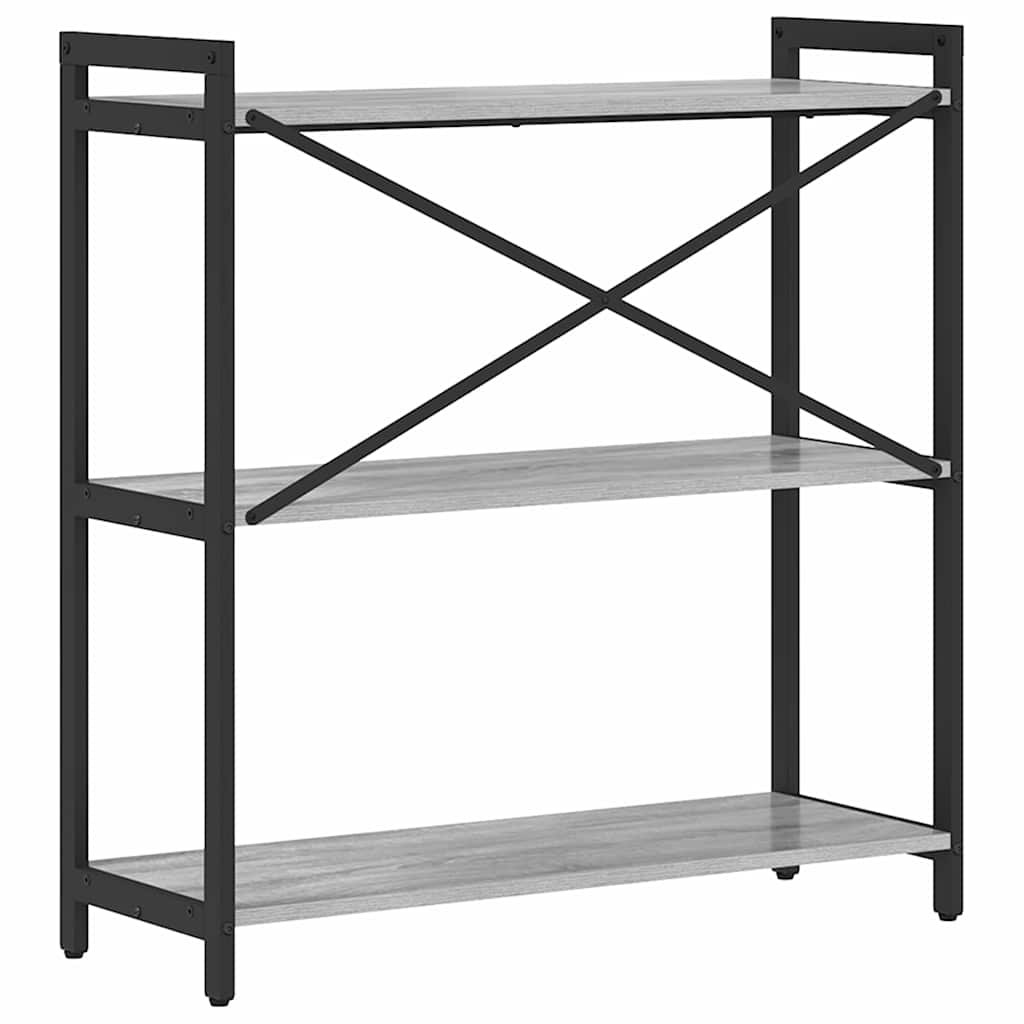 Bookshelf 80 x 30 x 85 cm Engineered Wood Grey sonoma