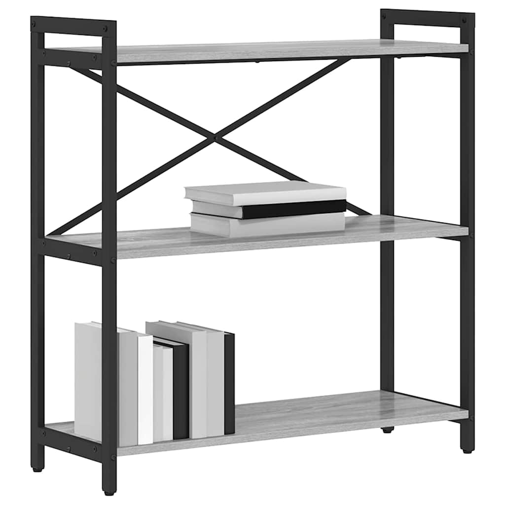 Bookshelf 80 x 30 x 85 cm Engineered Wood Grey sonoma