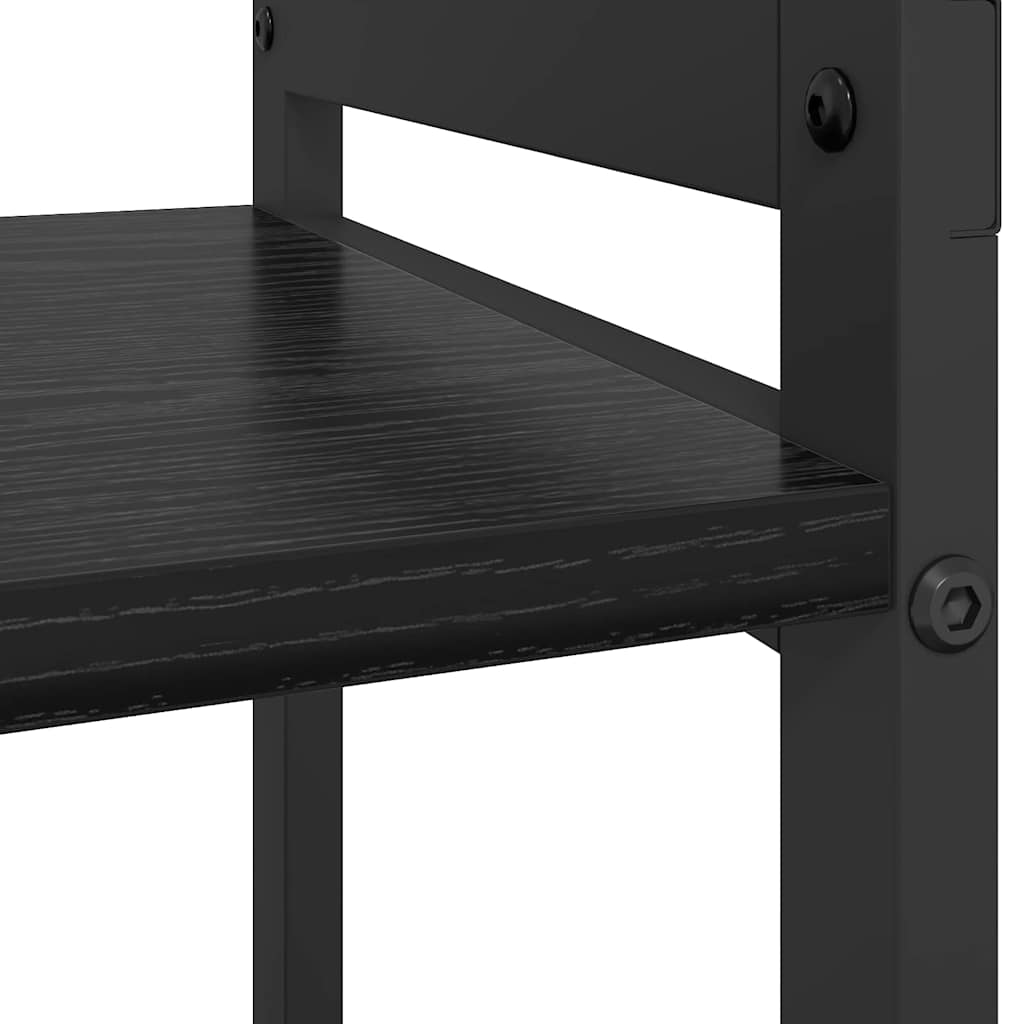 Bookshelf 80 x 30 x 50 cm Engineered Wood Black Oak