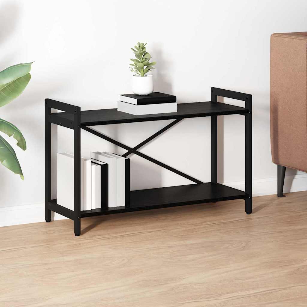 Bookshelf 80 x 30 x 50 cm Engineered Wood Black Oak