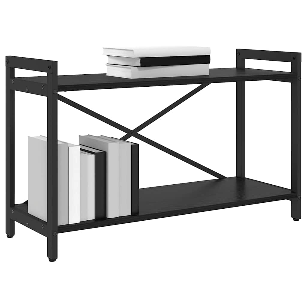Bookshelf 80 x 30 x 50 cm Engineered Wood Black Oak