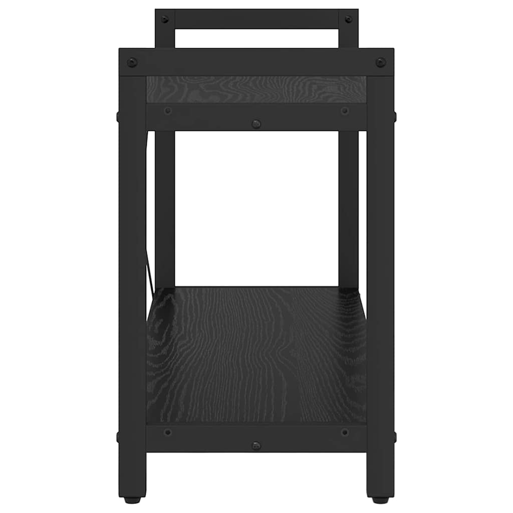 Bookshelf 80 x 30 x 50 cm Engineered Wood Black Oak