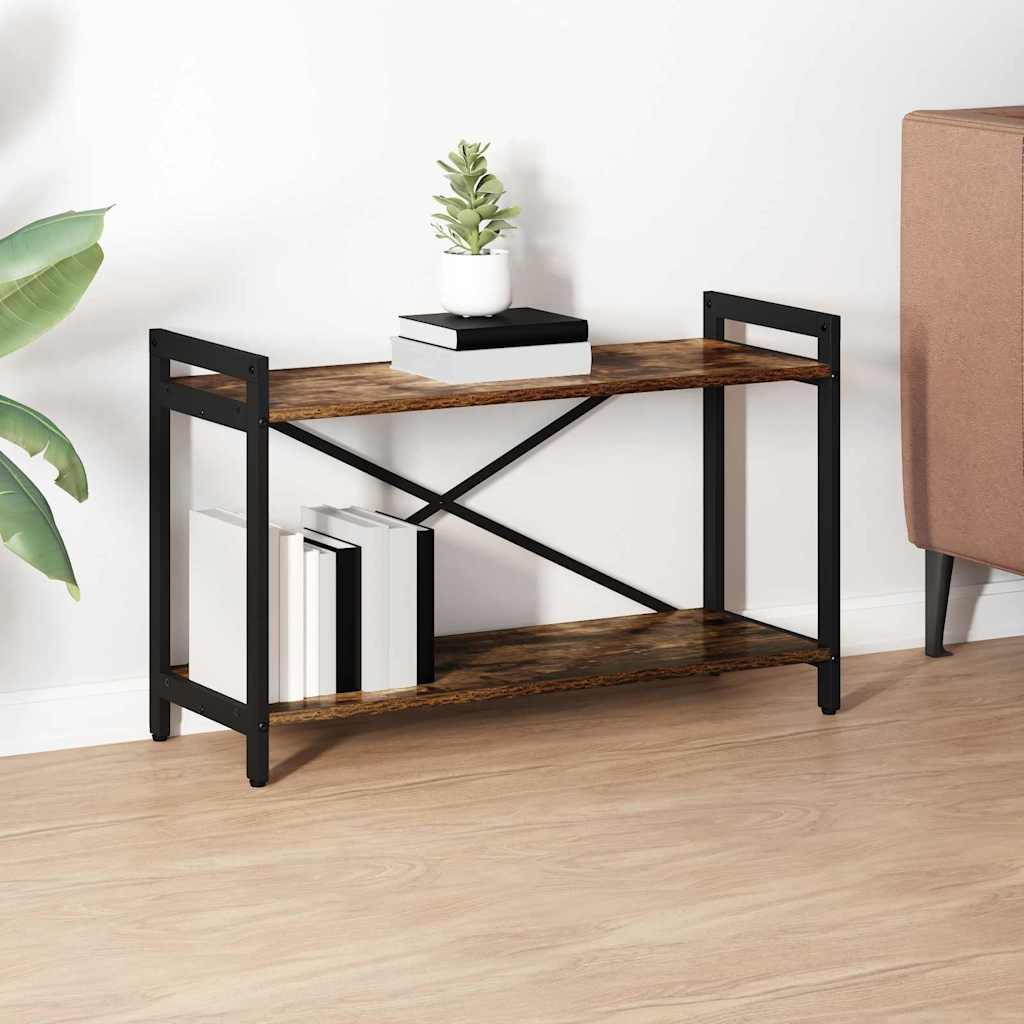 Bookshelf Smoked Oak 80 x 30 x 50 cm Engineered Wood