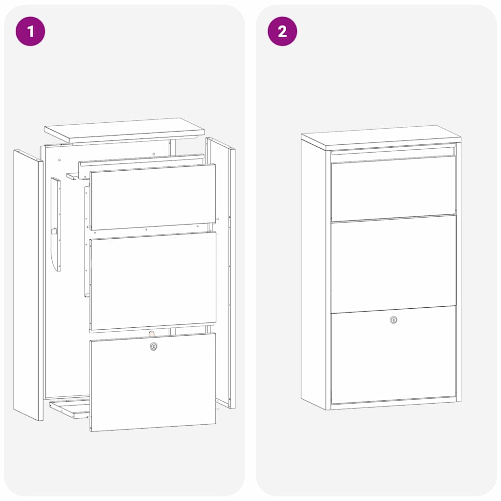 Parcel Drop Box Silver 44 x 22 x 82 cm Stainless Steel