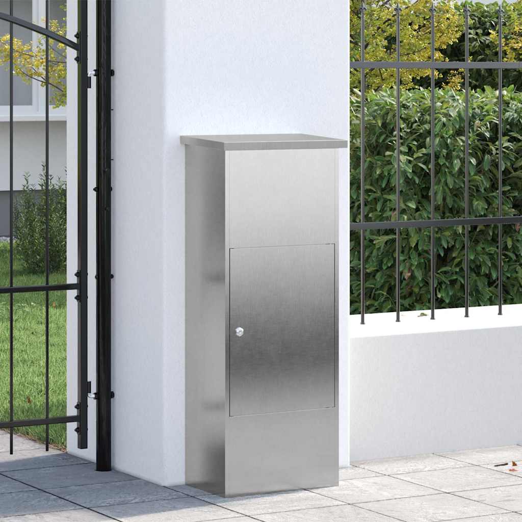 Parcel Drop Box Silver 44.5 x 29 x 110.5 cm Stainless Steel