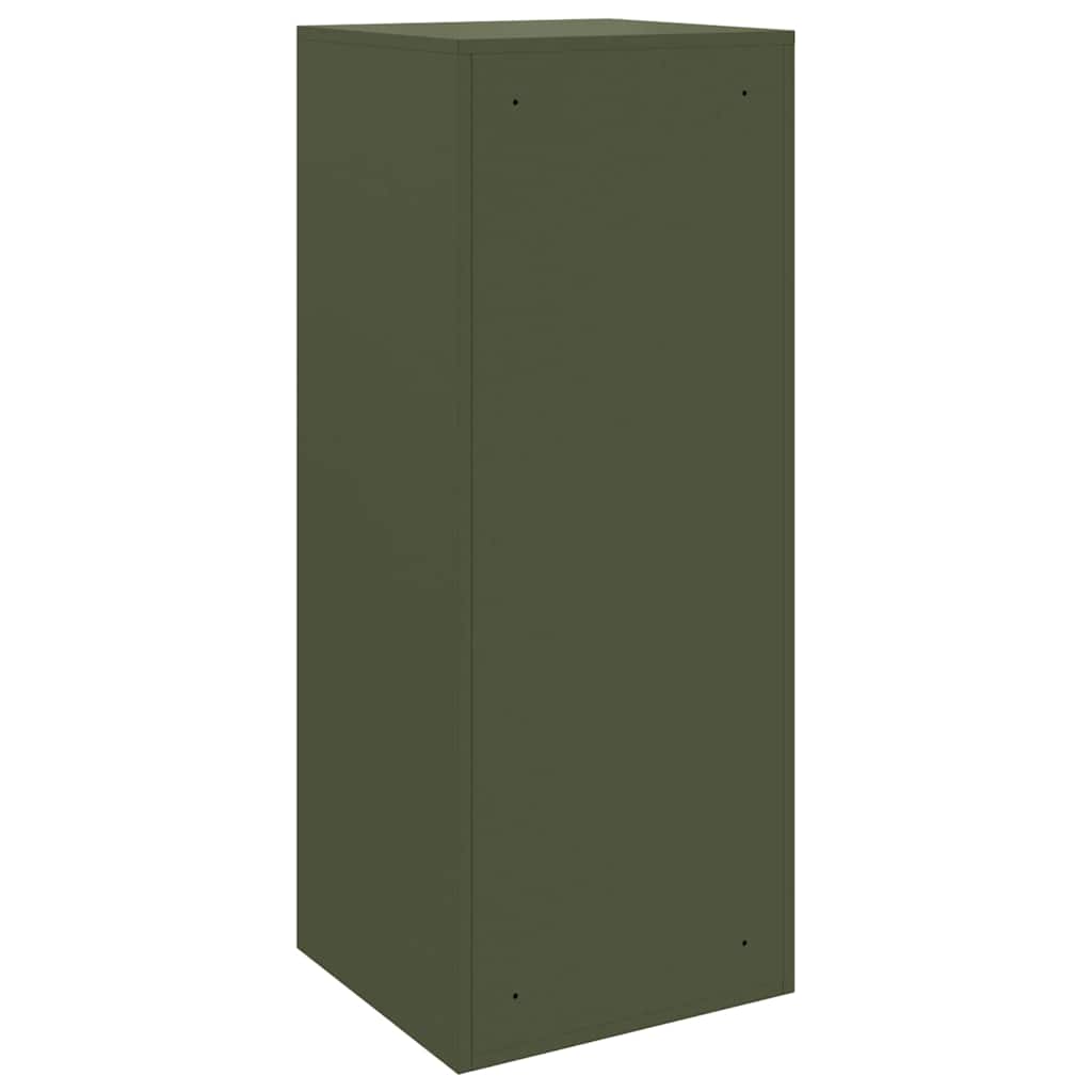 Parcel Drop Box with Storage Olive green 41 x 38 x 103 cm Steel