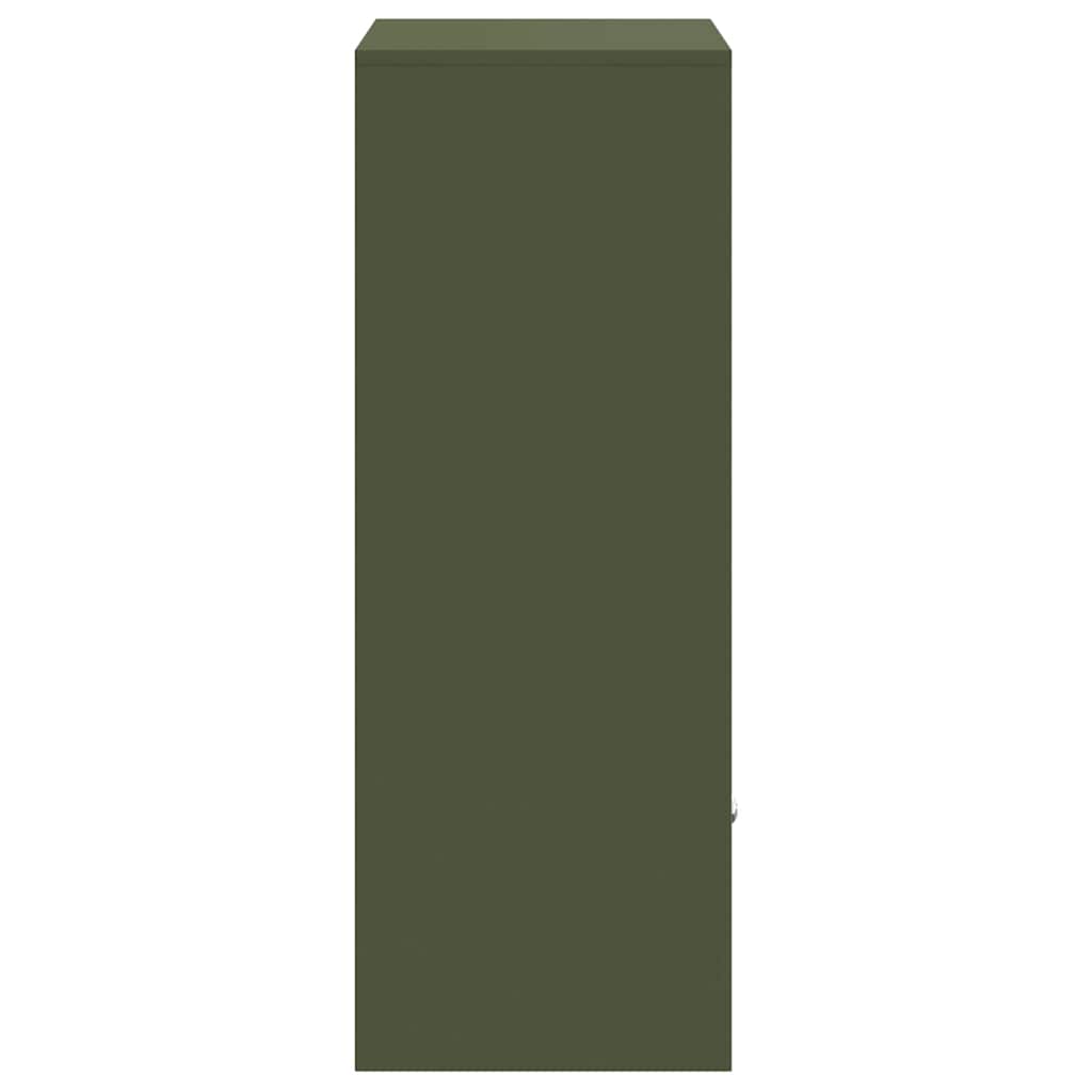 Parcel Drop Box with Storage Olive green 41 x 38 x 103 cm Steel
