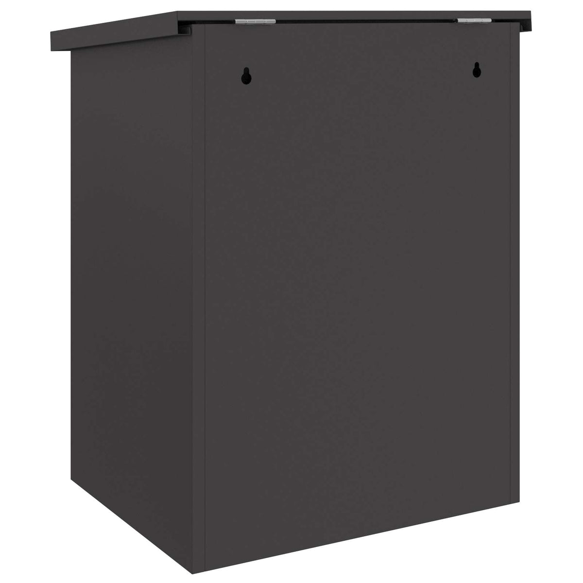 Parcel Drop Box with Storage Black 47.5 x 38 x 59 cm Steel