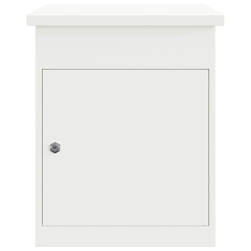 Parcel Drop Box with Storage White 47.5 x 38 x 59 cm Steel
