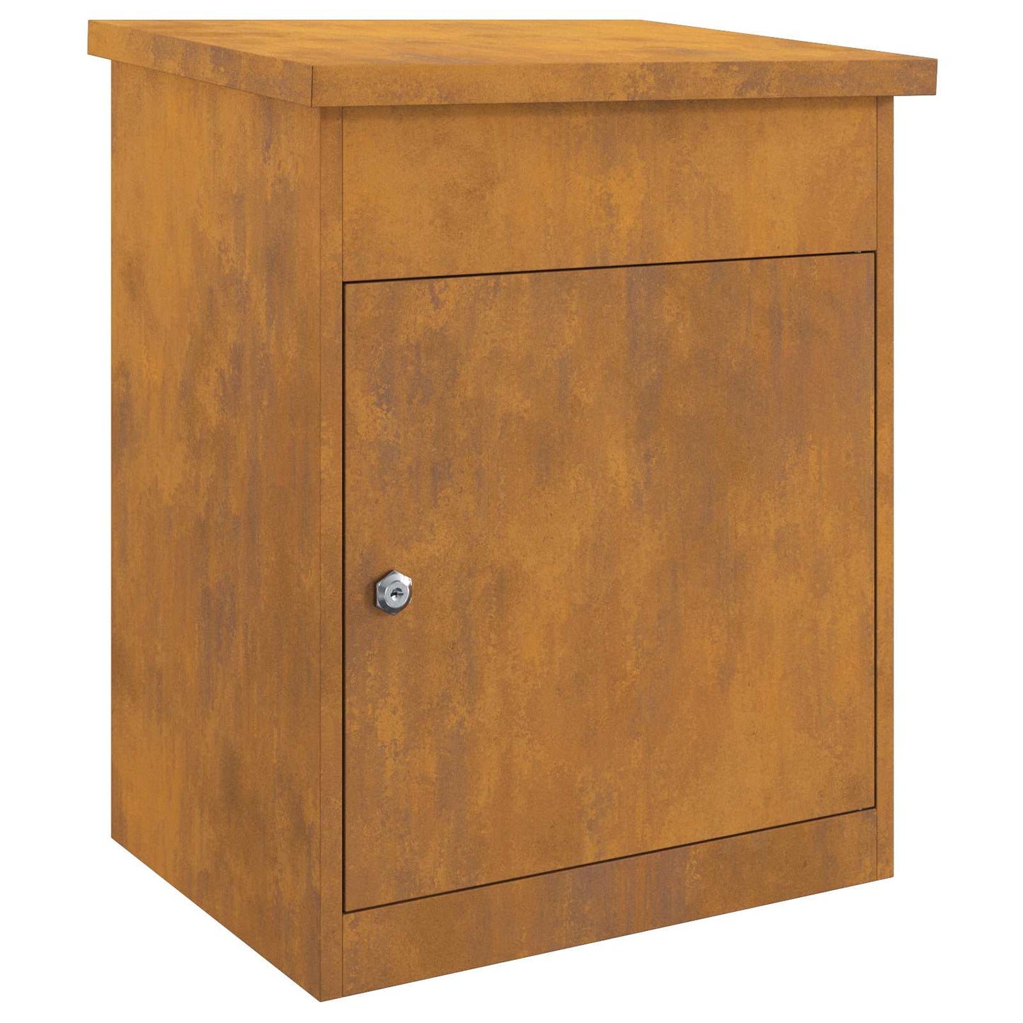 Parcel Drop Box Rusty 47.5 x 38 x 59 cm Weathering Steel