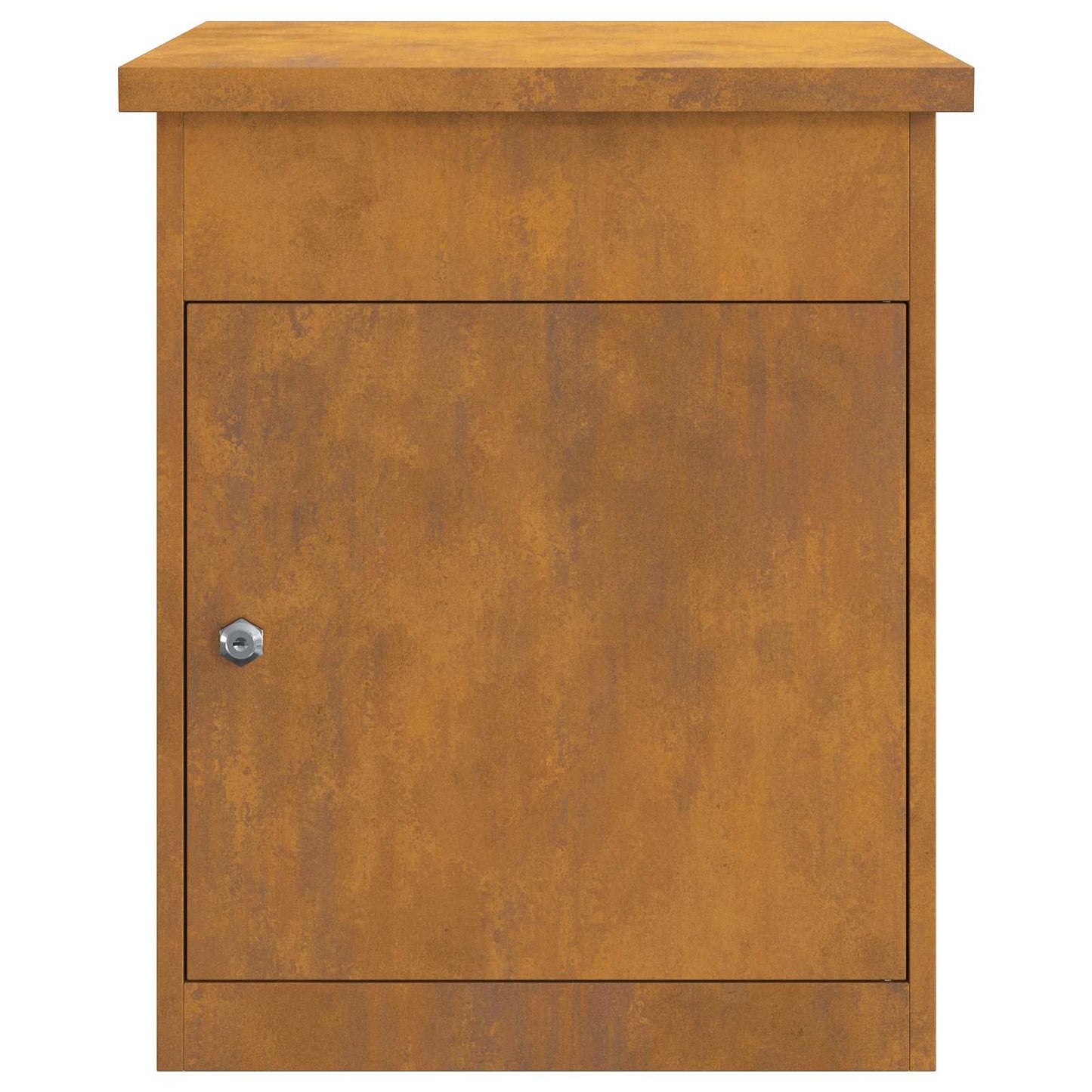 Parcel Drop Box Rusty 47.5 x 38 x 59 cm Weathering Steel