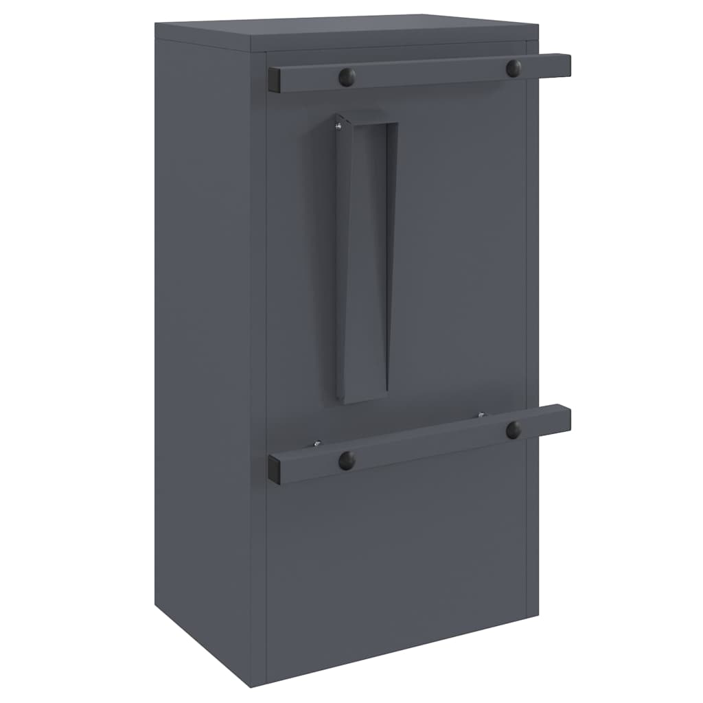 Mailbox with Storage with Door Anthracite 30 x 20 x 55 cm Steel