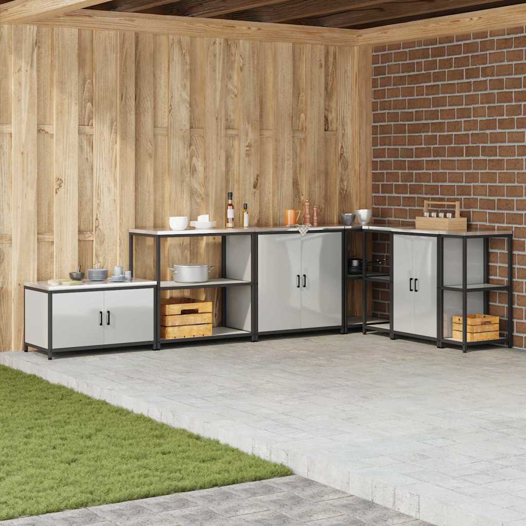 Kitchen Storage HATTEM Silver 90 x 50 x 92 cm Steel