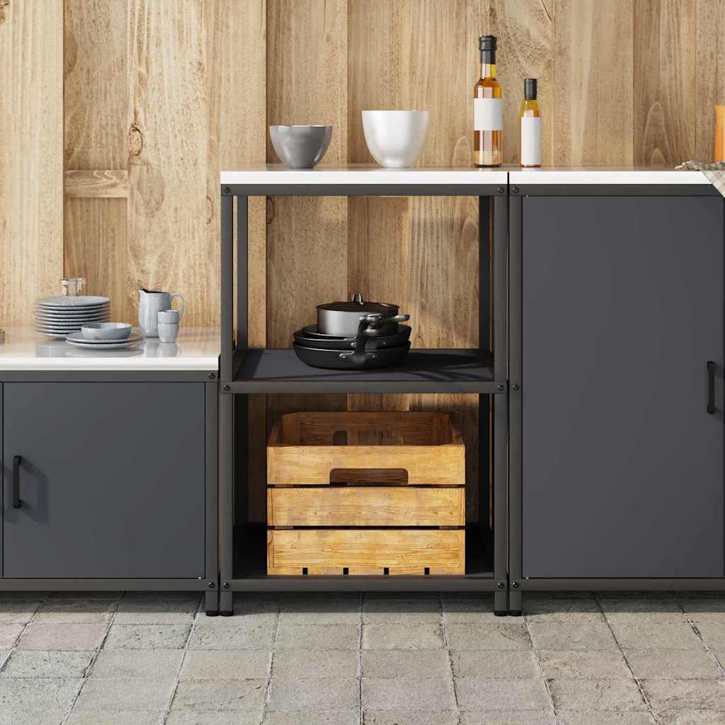 Kitchen Storage HATTEM Anthracite 60 x 50 x 92 cm Steel